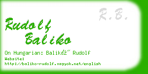 rudolf baliko business card